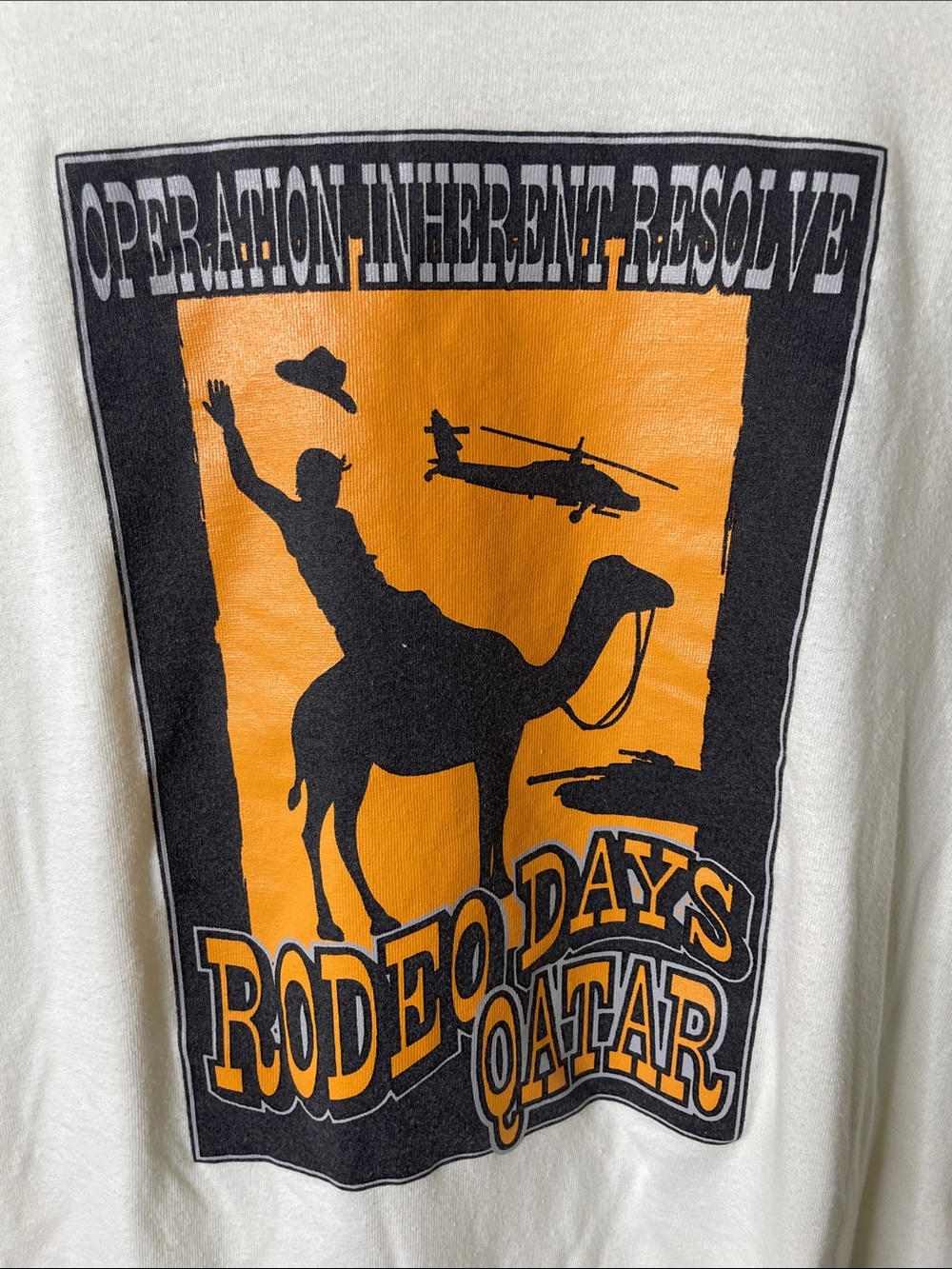 Champion Rodeo Days Qatar Graphic Tee - Cream & Orange